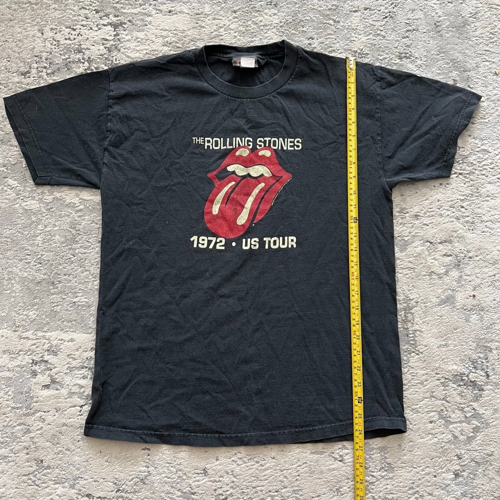 Vintage BC ETHIC ROLLING STONES US TOUR OFFICIAL 2003 SHIRT Black LARGE Faded